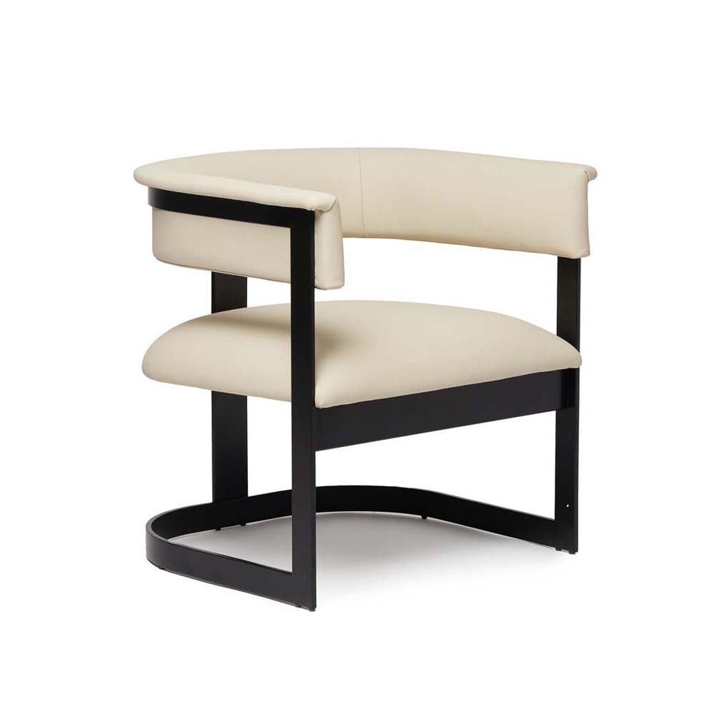 Interlude Home Darcy II Lounge Chair - Matte Black Frame