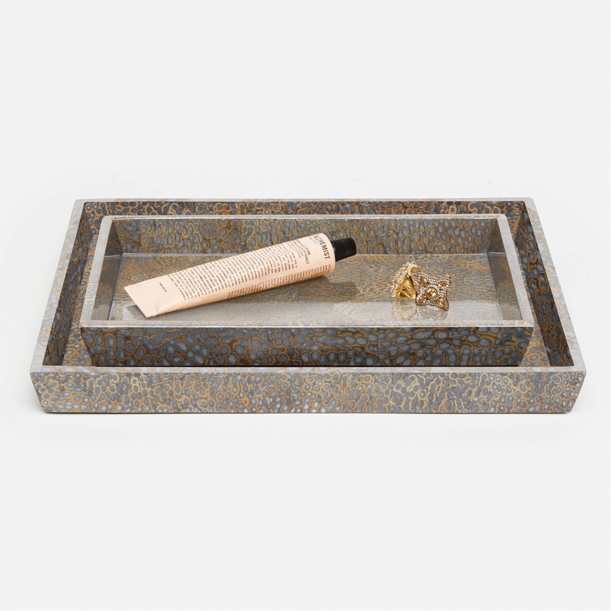 Pigeon and Poodle Callas Rectangular Tray - Tapered, 2-Piece Set