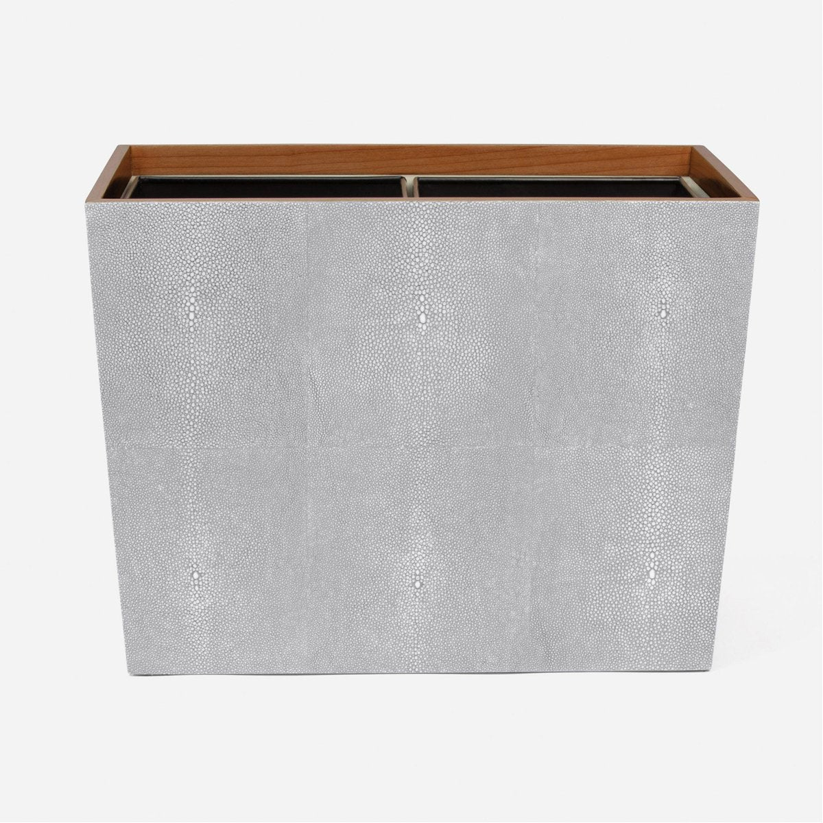 Pigeon and Poodle Manchester Double Rectangular Wastebasket, Tapered