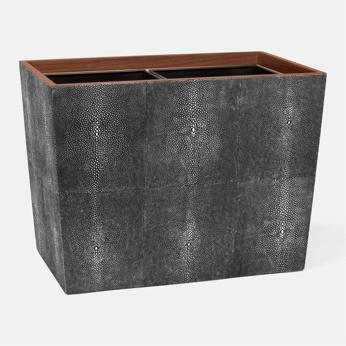 Pigeon and Poodle Manchester Double Rectangular Wastebasket, Tapered