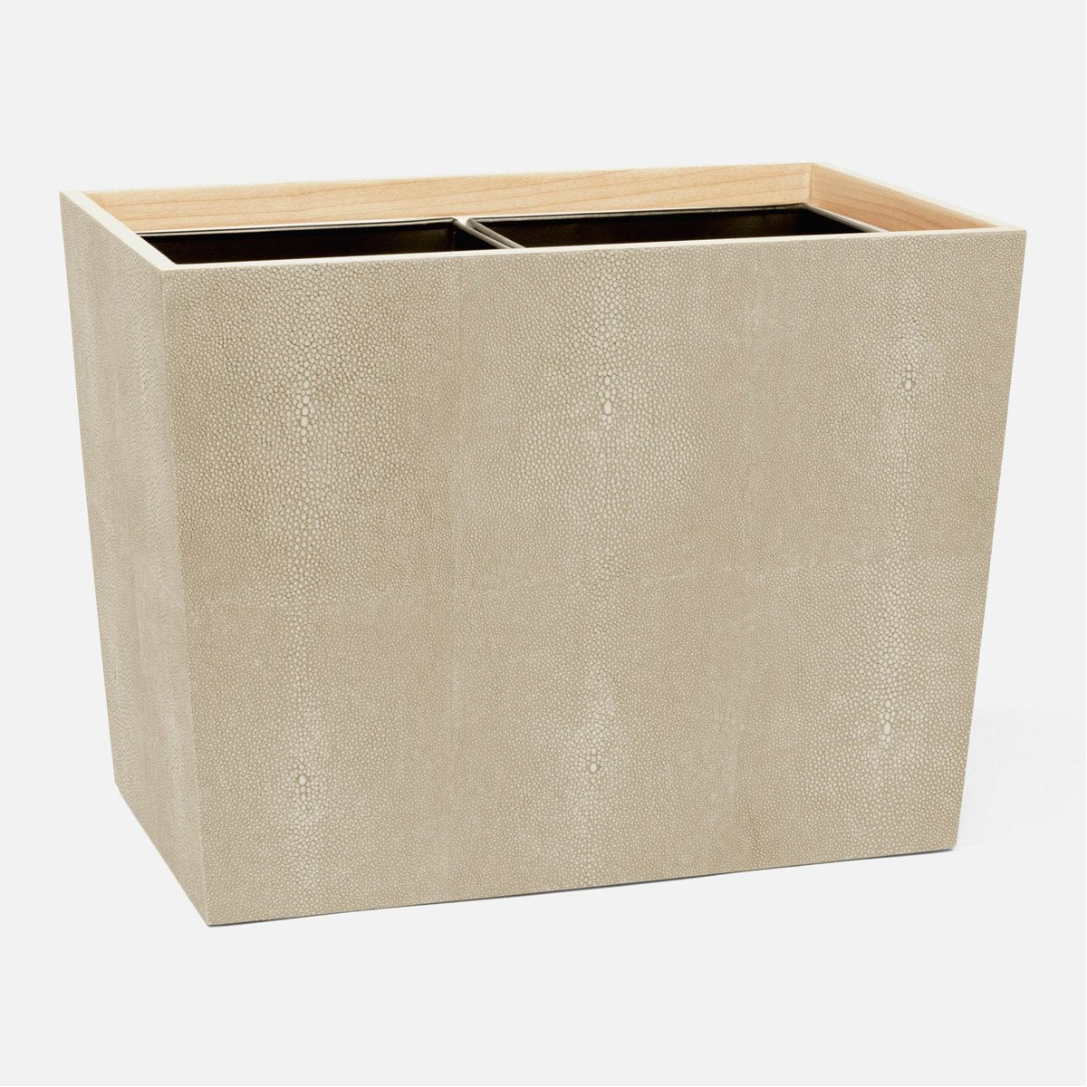 Pigeon and Poodle Manchester Double Rectangular Wastebasket, Tapered