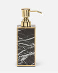 Pigeon and Poodle Rhodes Nero Brass Soap Pump, Square