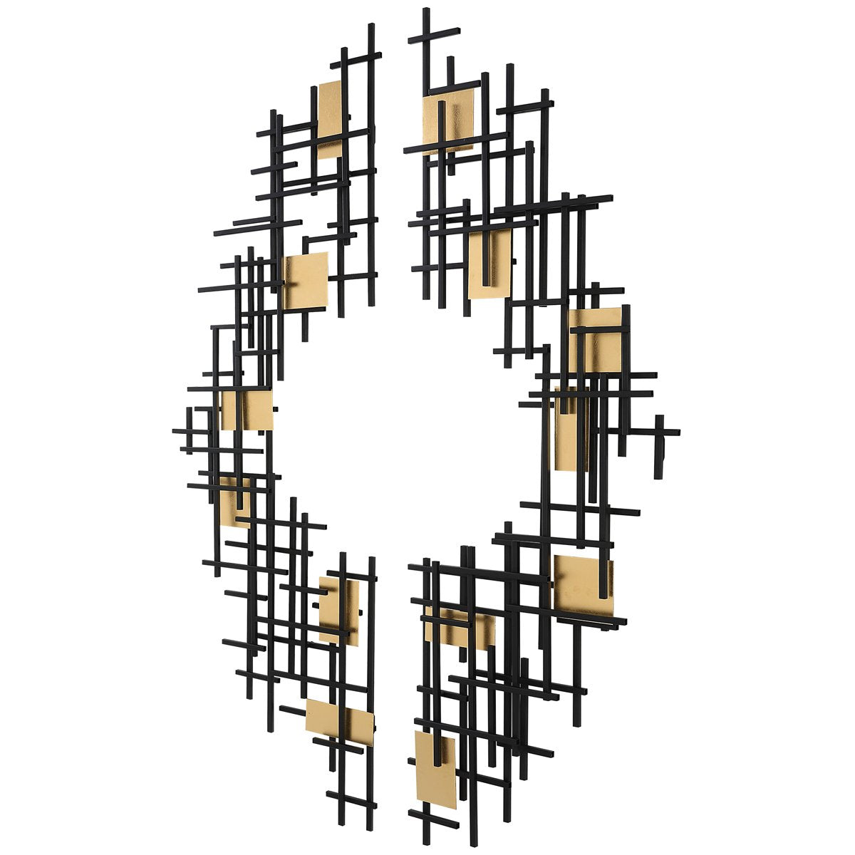 Uttermost Reflection Metal Grid Wall Decor, 2-Piece Set