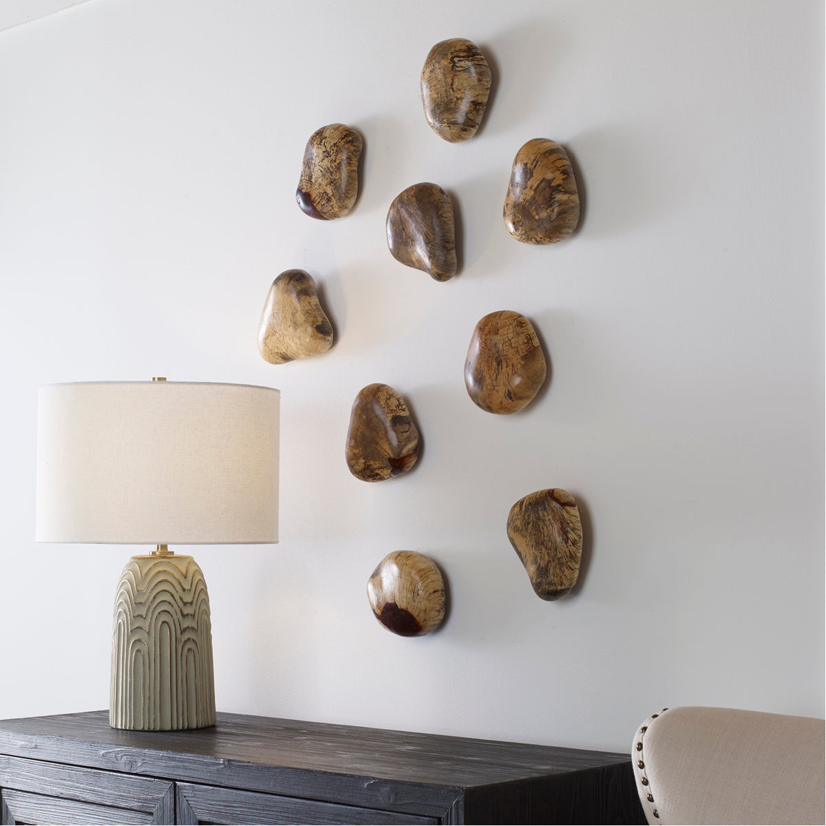 Uttermost Pebbles Wood Wall Decor, 9-Piece Set