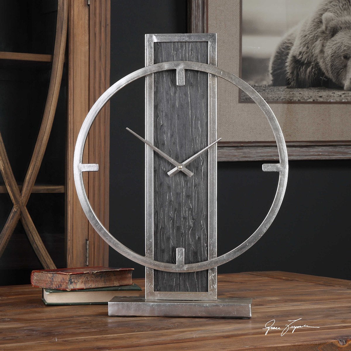 Uttermost Nico Modern Desk Clock