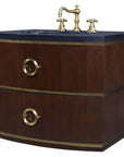 Ambella Home Cirque Wall Sink Chest - Dark Walnut