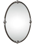 Uttermost Carrick Black Oval Mirror