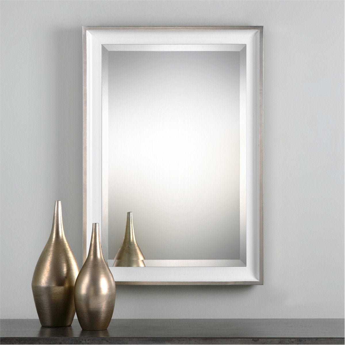 Uttermost Lahvahn White Silver Mirror