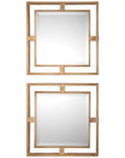 Uttermost Allick Gold Square Mirrors, Set of 2