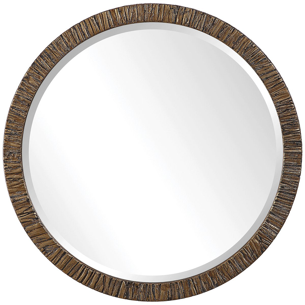 Uttermost Wayde Gold Bark Round Mirror