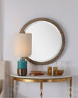 Uttermost Wayde Gold Bark Round Mirror