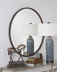 Uttermost Ada Round Steel Mirror