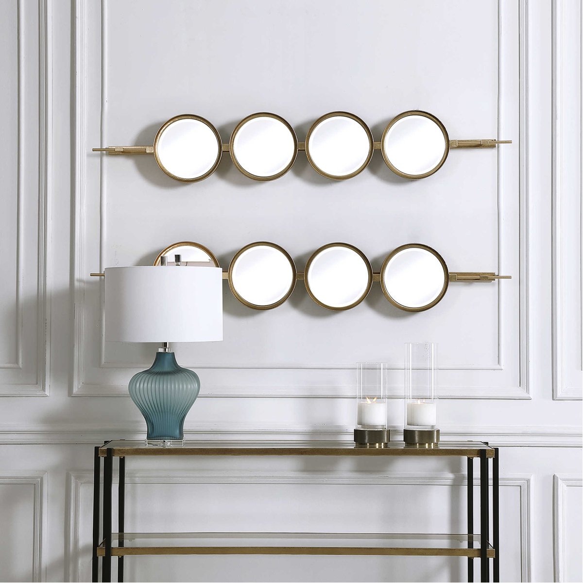 Uttermost Button Gold Mirror