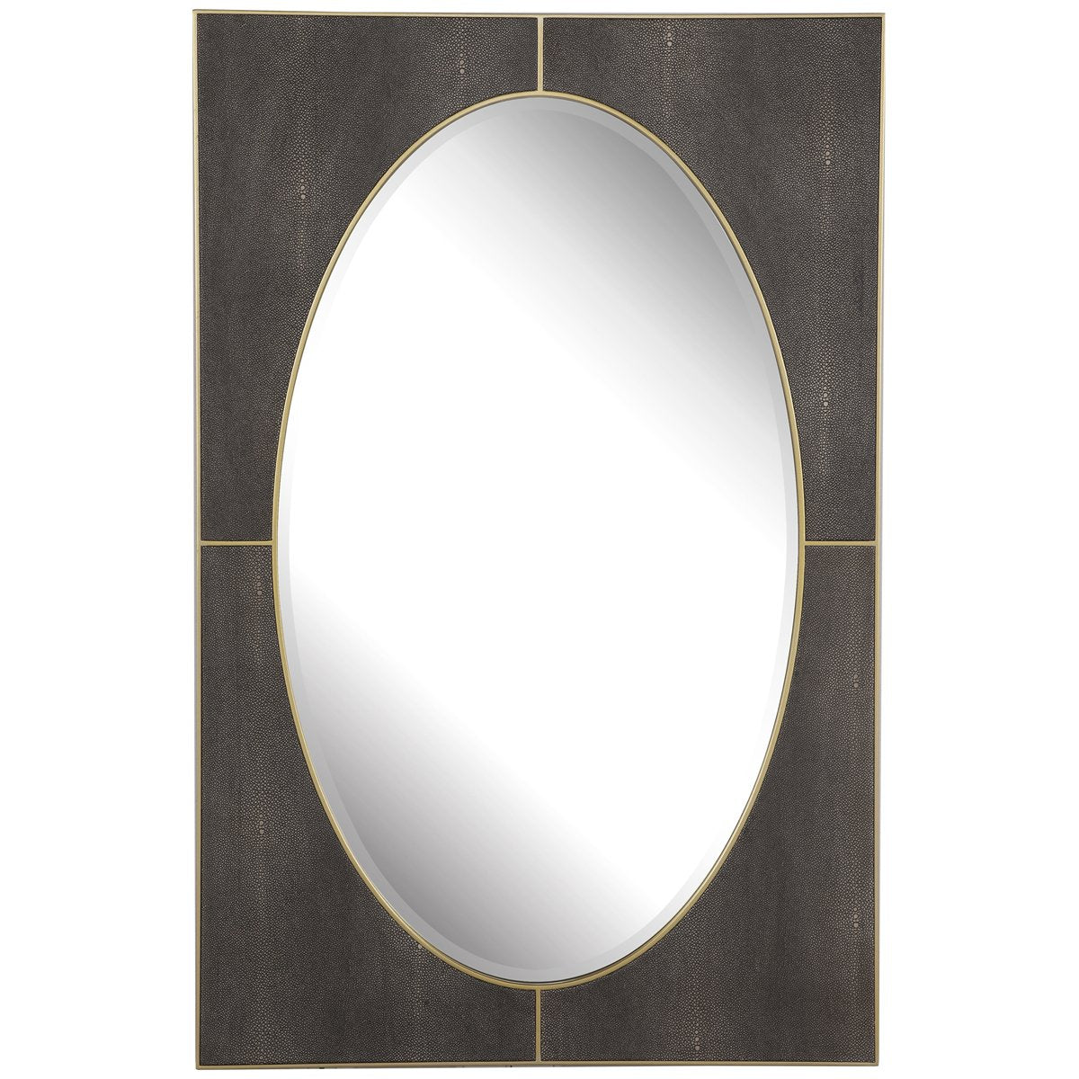 Uttermost Cyprus Gray Shagreen Mirror