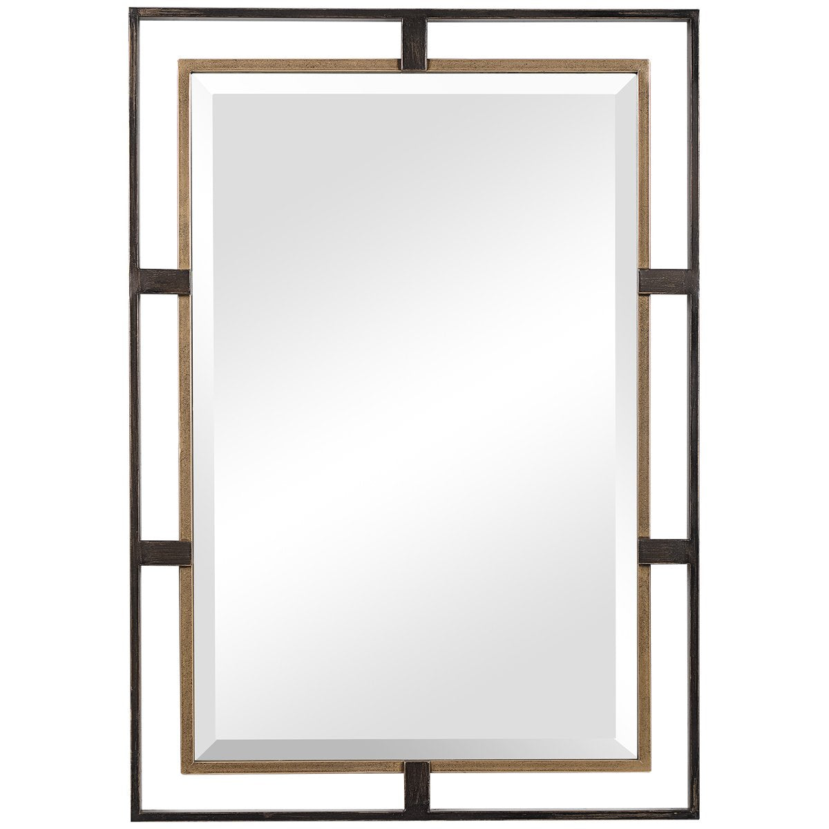 Uttermost Carrizo Gold and Bronze Rectangle Mirror