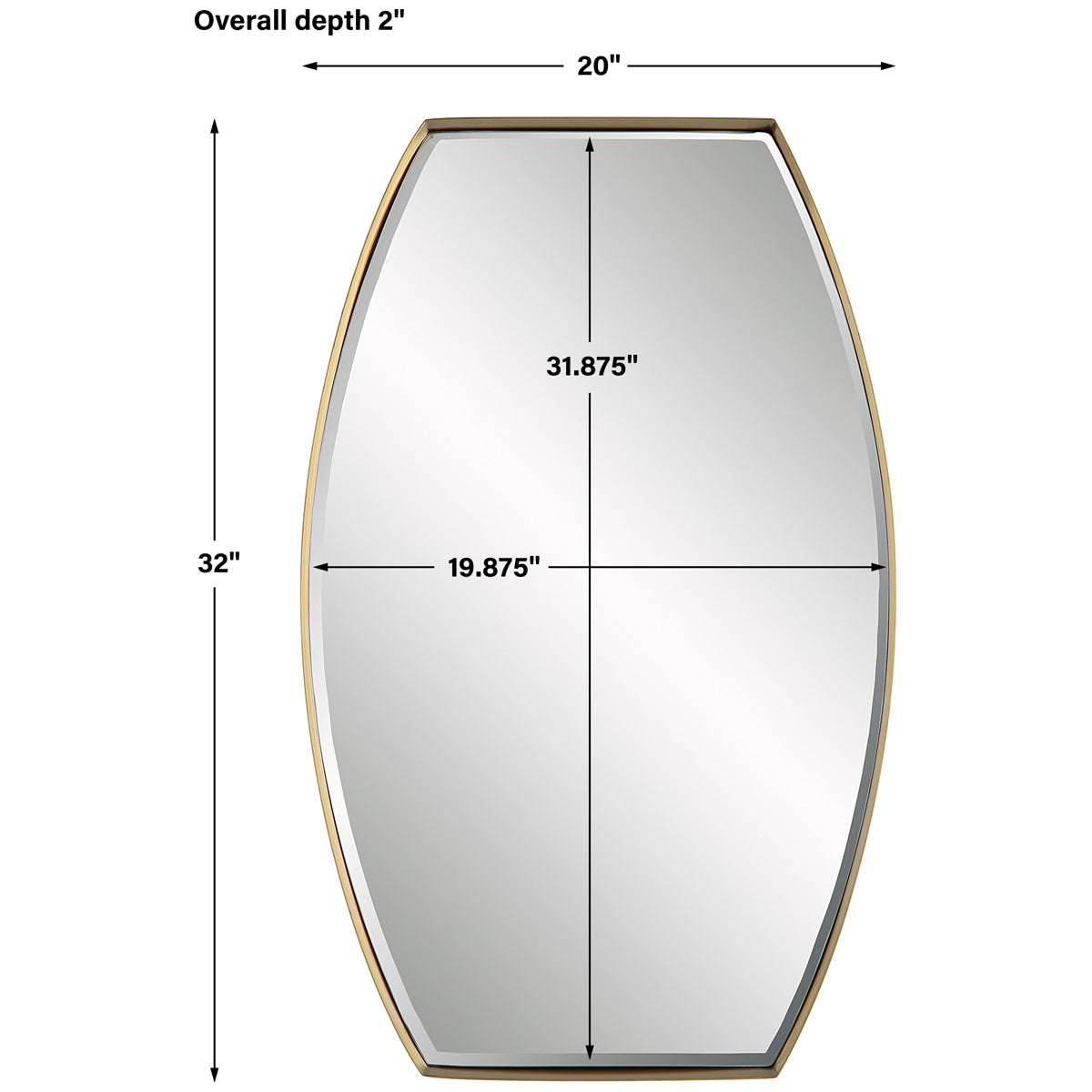 Uttermost Portal Modern Brass Mirror