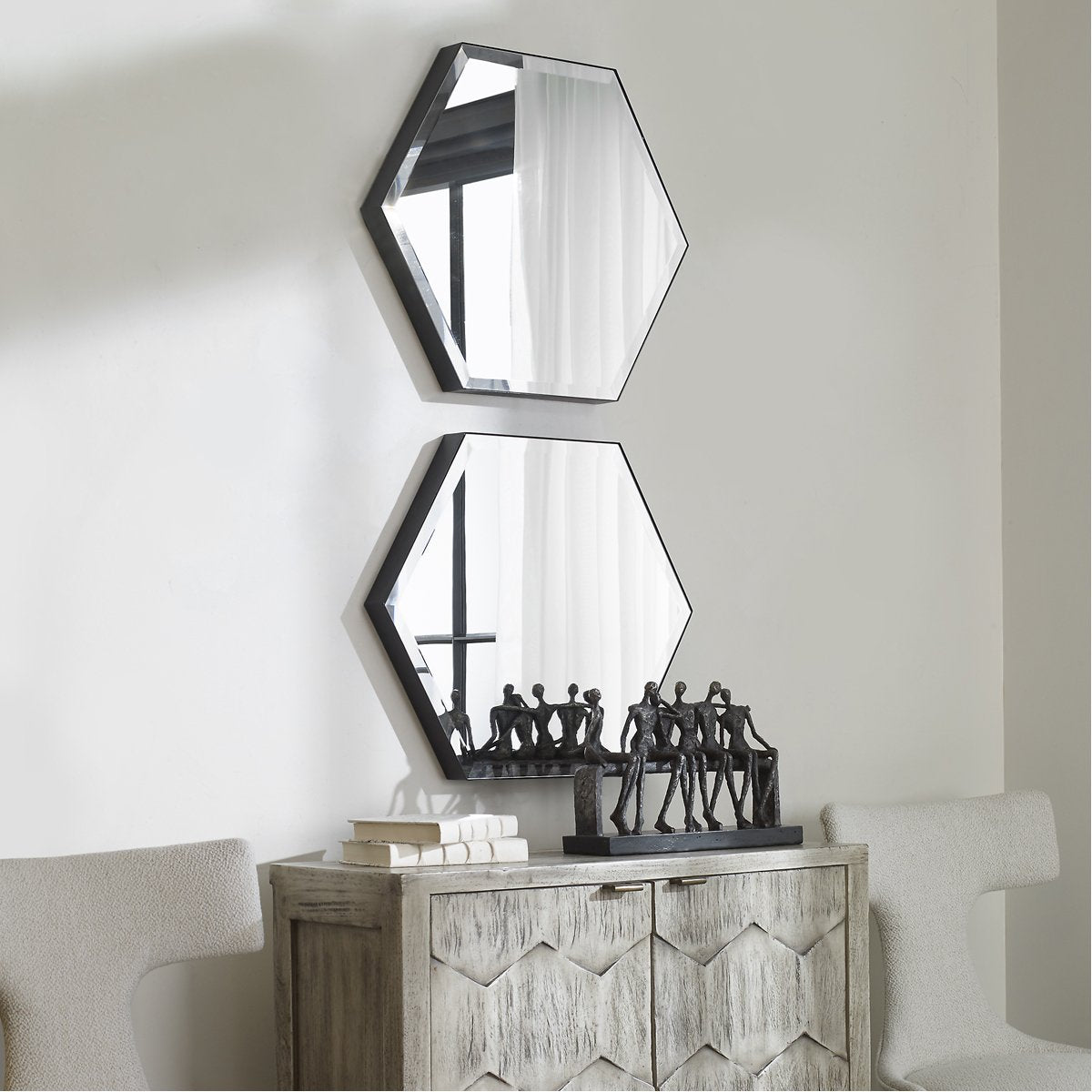 Uttermost Amaya Octagonal Mirrors, Set of 2