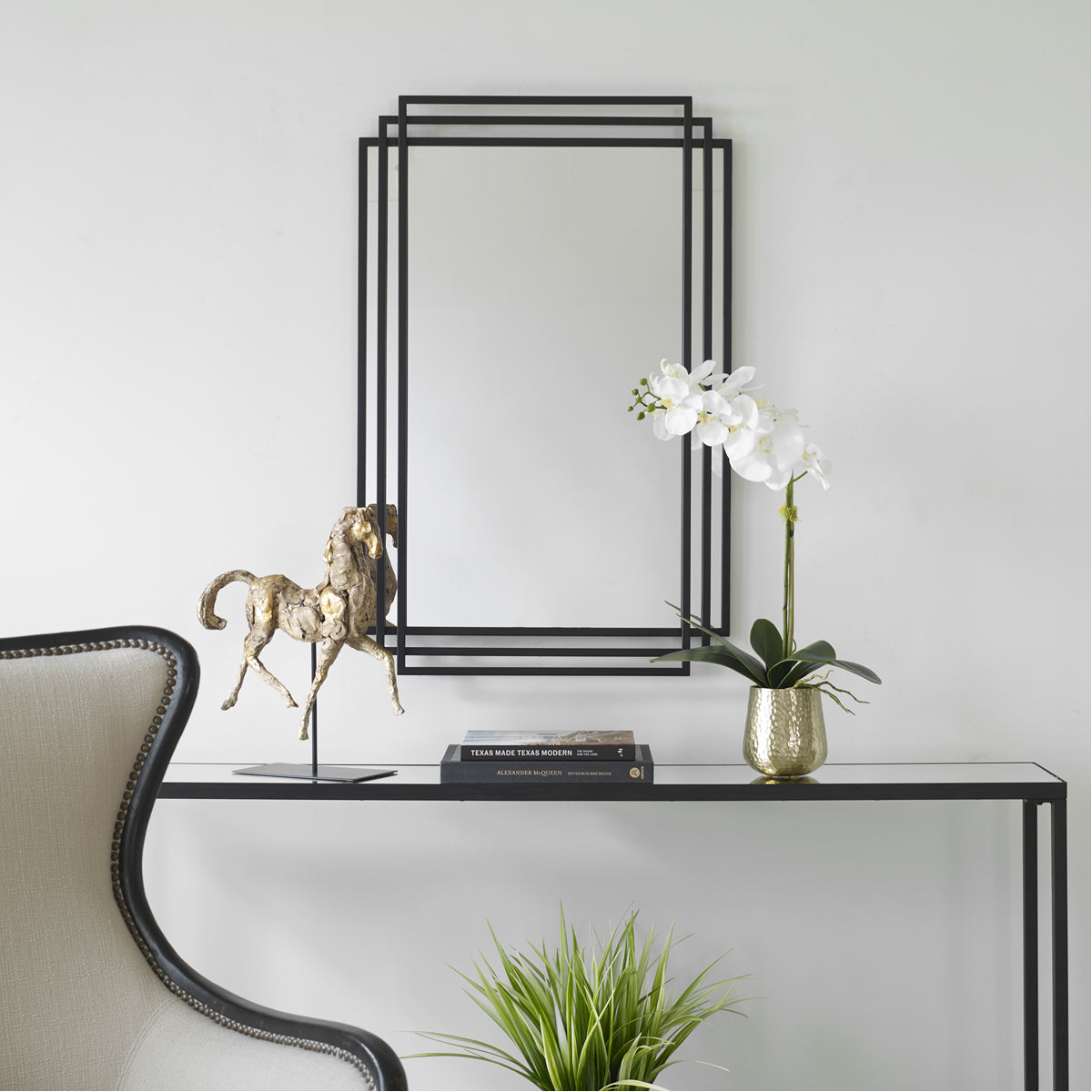 Uttermost Amherst Black Iron Mirror