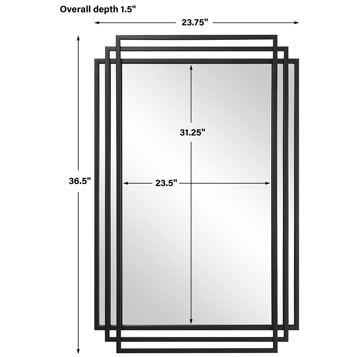 Uttermost Amherst Black Iron Mirror