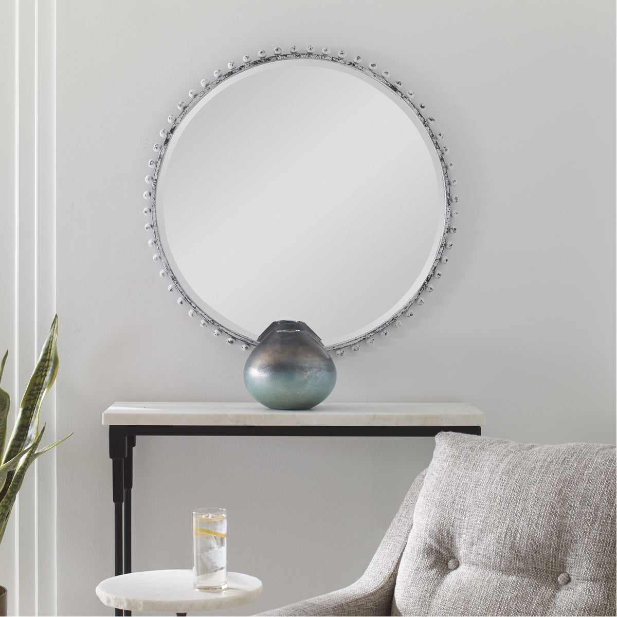 Uttermost Taza Round Mirror