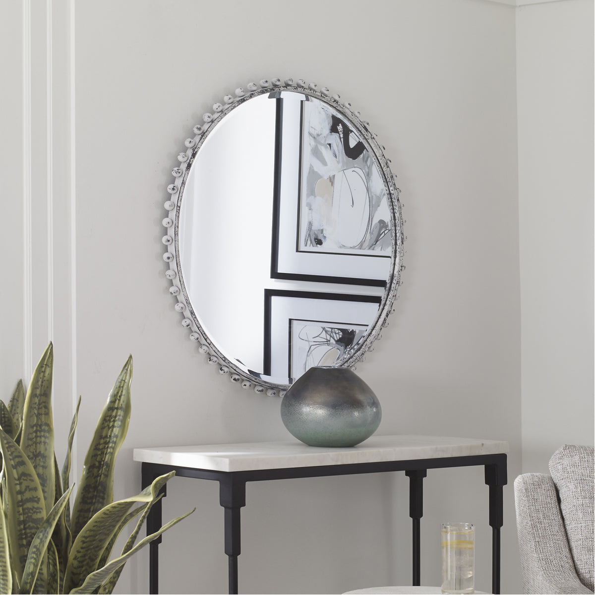 Uttermost Taza Round Mirror