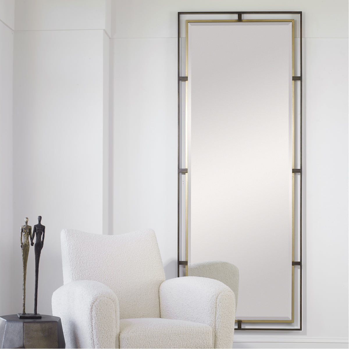 Uttermost Carrizo Tall Bronze and Gold Mirror