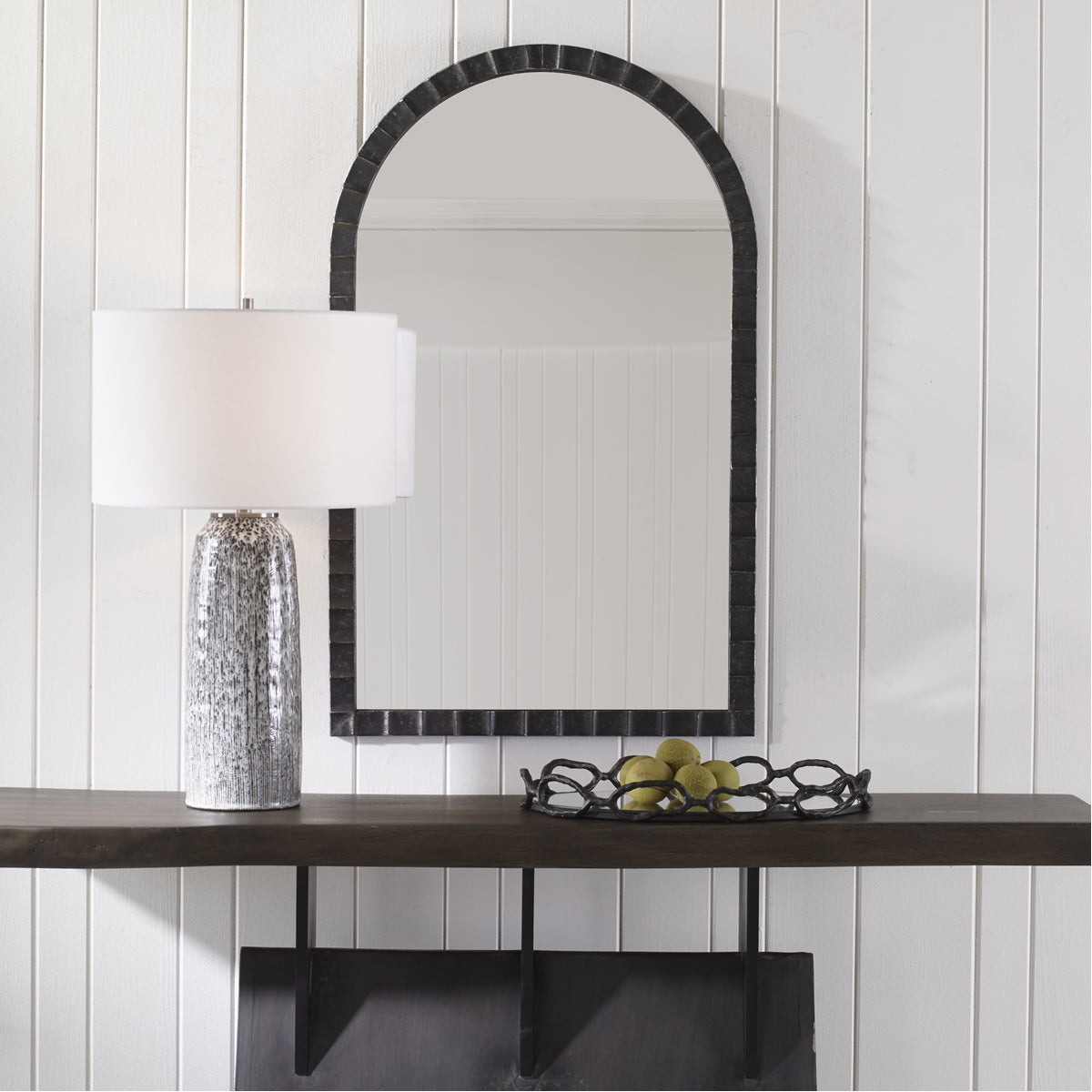 Uttermost Dandridge Black Arch Mirror