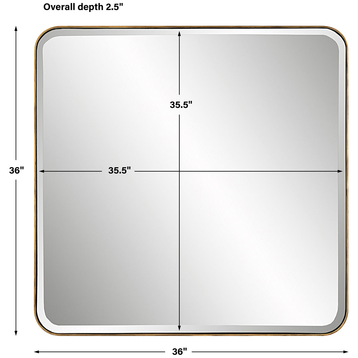 Uttermost Hampshire Square Gold Mirror