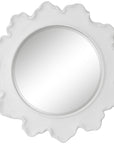 Uttermost Sea Coral White Round Mirror