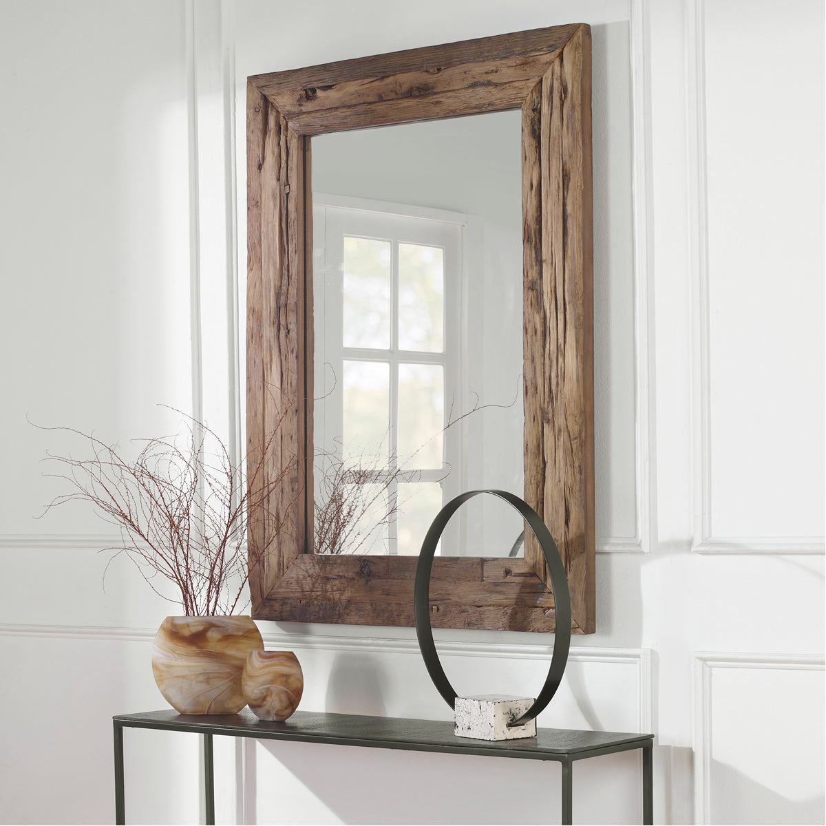 Uttermost Rennick Rustic Wood Mirror