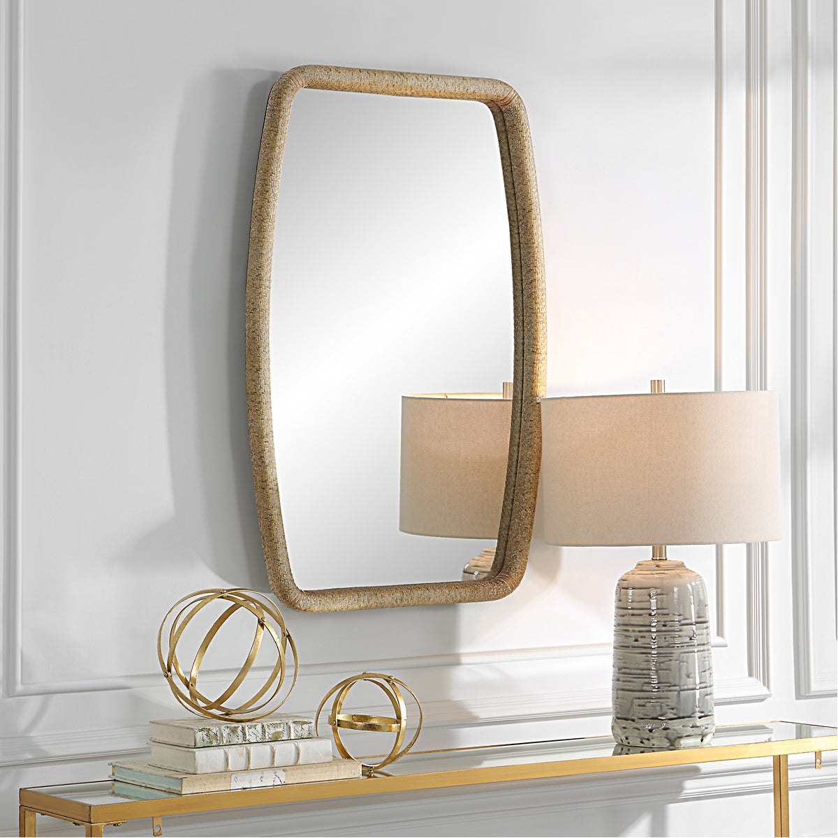 Uttermost Tiki Rattan Mirror