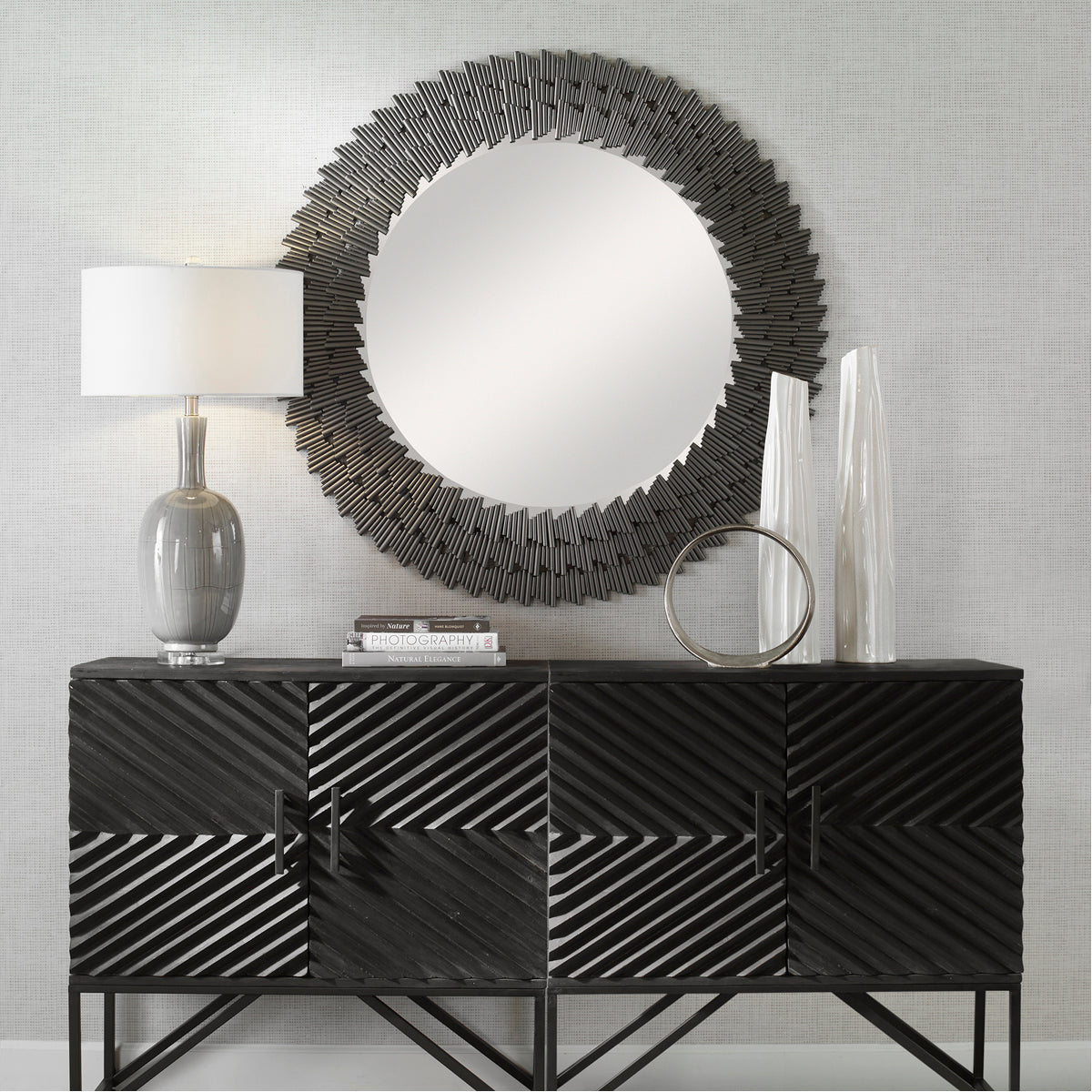 Uttermost Illusion Modern Round Mirror