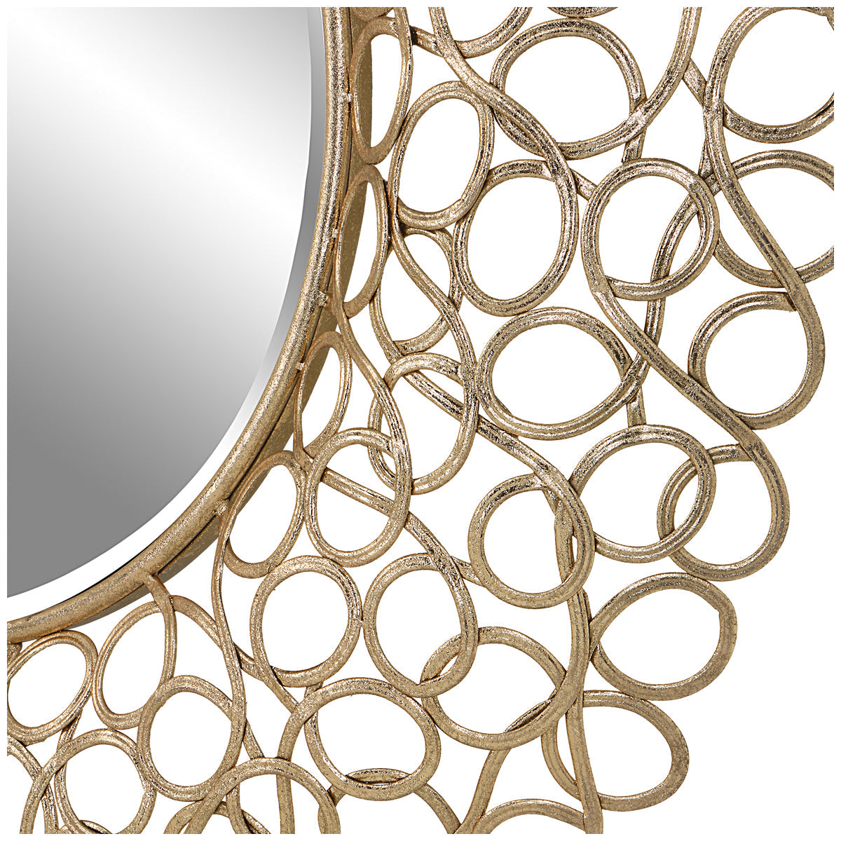 Uttermost Swirl Round Gold Mirror