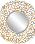 Uttermost Swirl Round Gold Mirror