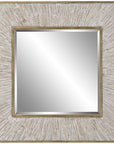 Uttermost Wharton Whitewashed Square Mirror