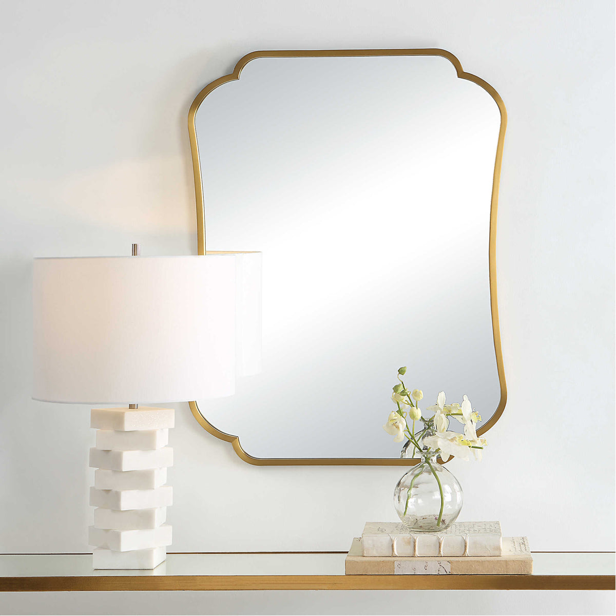 Uttermost Athena Brushed Brass Mirror