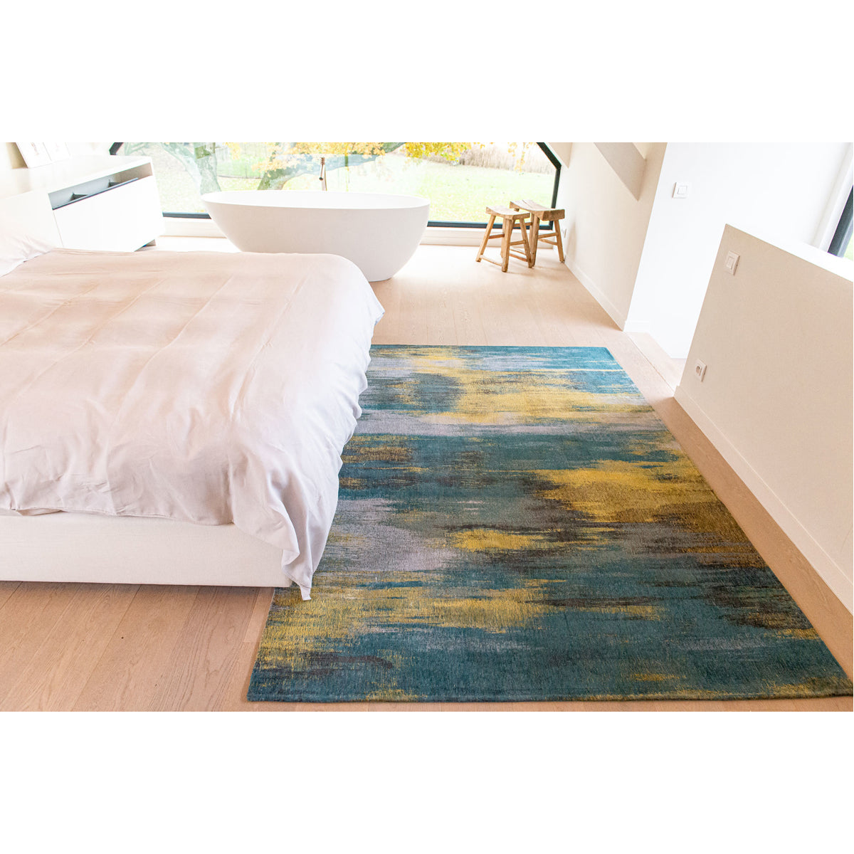 Louis de Poortere Atlantic Monetti 9119 Nymphea Blue Rug