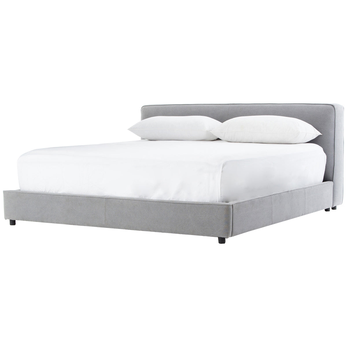 Four Hands Belfast Aidan Queen Bed - Heavy Pebble Pewter