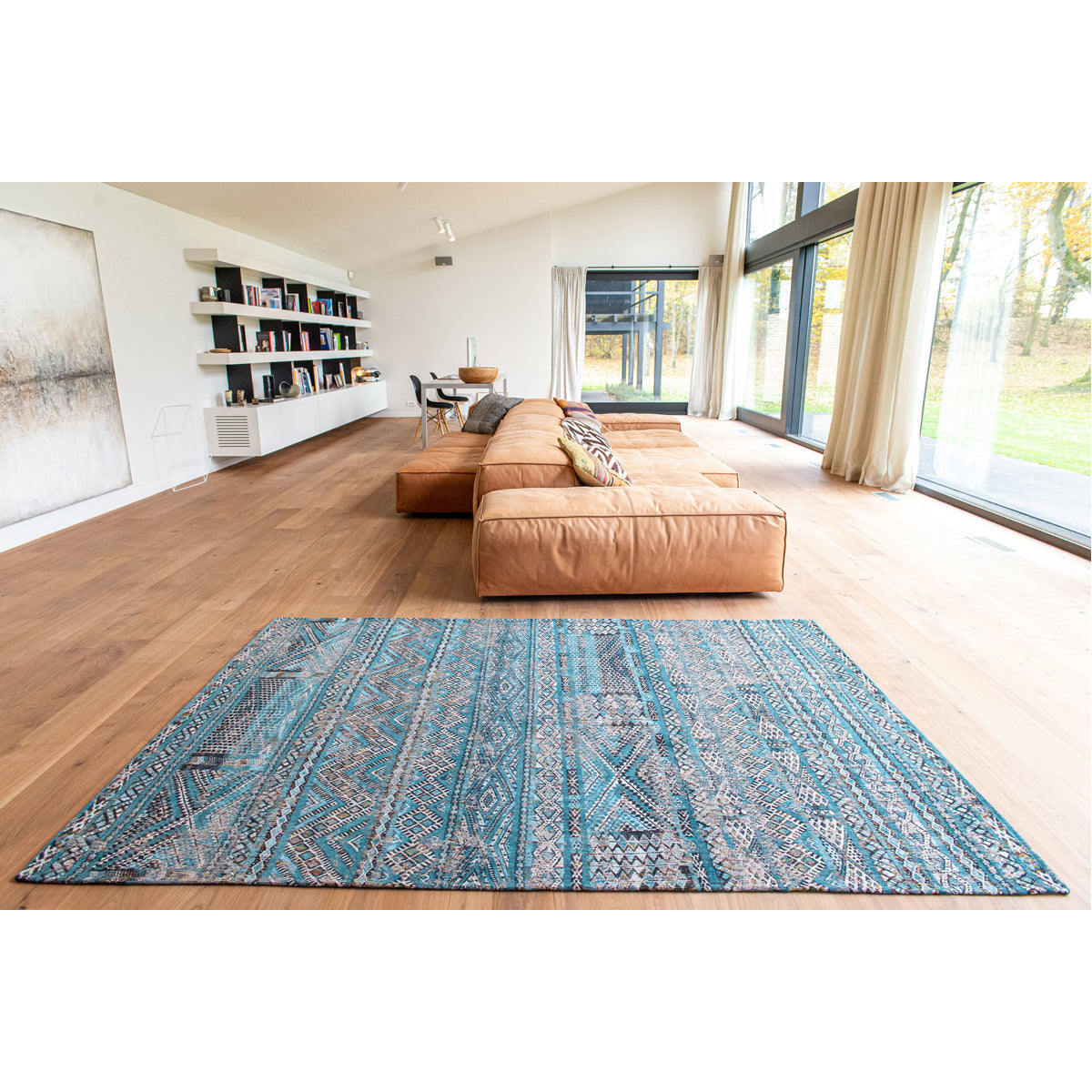 Louis de Poortere Antiquarian Kilim 9110 Zemmuri Blue Rug