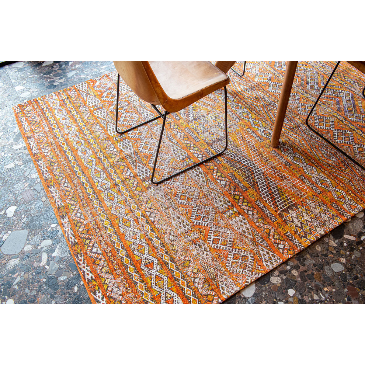 Louis de Poortere Antiquarian Kilim 9111 Riad Orange Rug