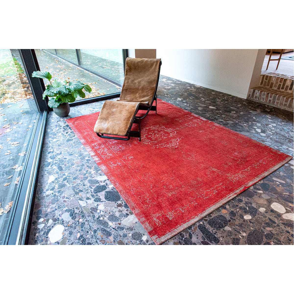 Louis de Poortere Fading World Medallion 9147 Cherry Rug