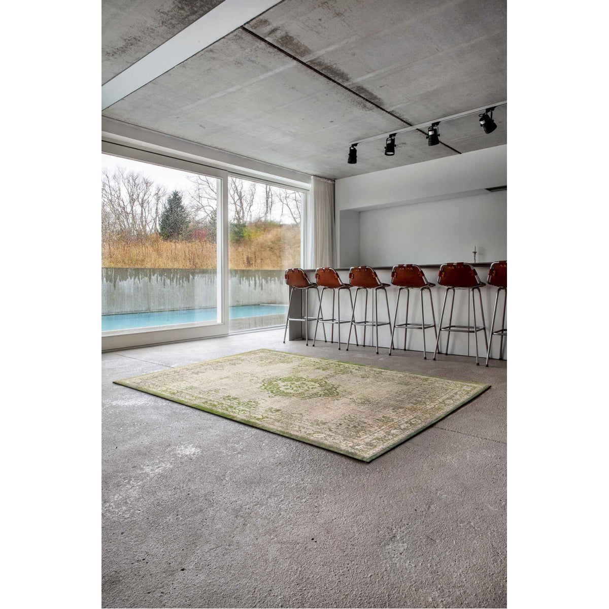 Louis de Poortere Fading World Medallion 9066 Grey Forest Rug