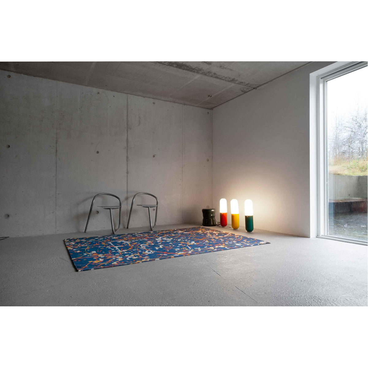 Louis de Poortere Gallery Expression 9220 Abstract Blue Rug