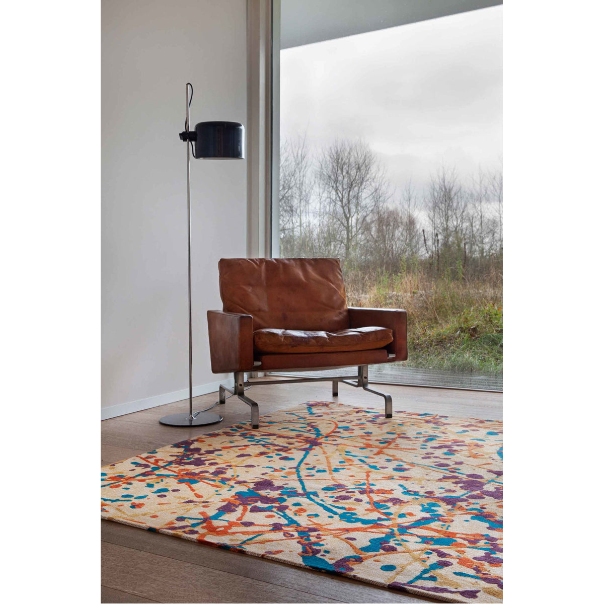 Louis de Poortere Gallery Expression 9221 Orange Drip Rug