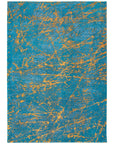 Louis de Poortere Mad Men Stellar 9218 Lightning Turquoise Rug