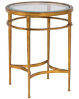 Woodbridge Furniture Glass Top Madeline Round Side Table