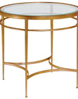 Woodbridge Furniture Glass Top Madeline Round Side Table