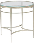 Woodbridge Furniture Glass Top Madeline Round Side Table