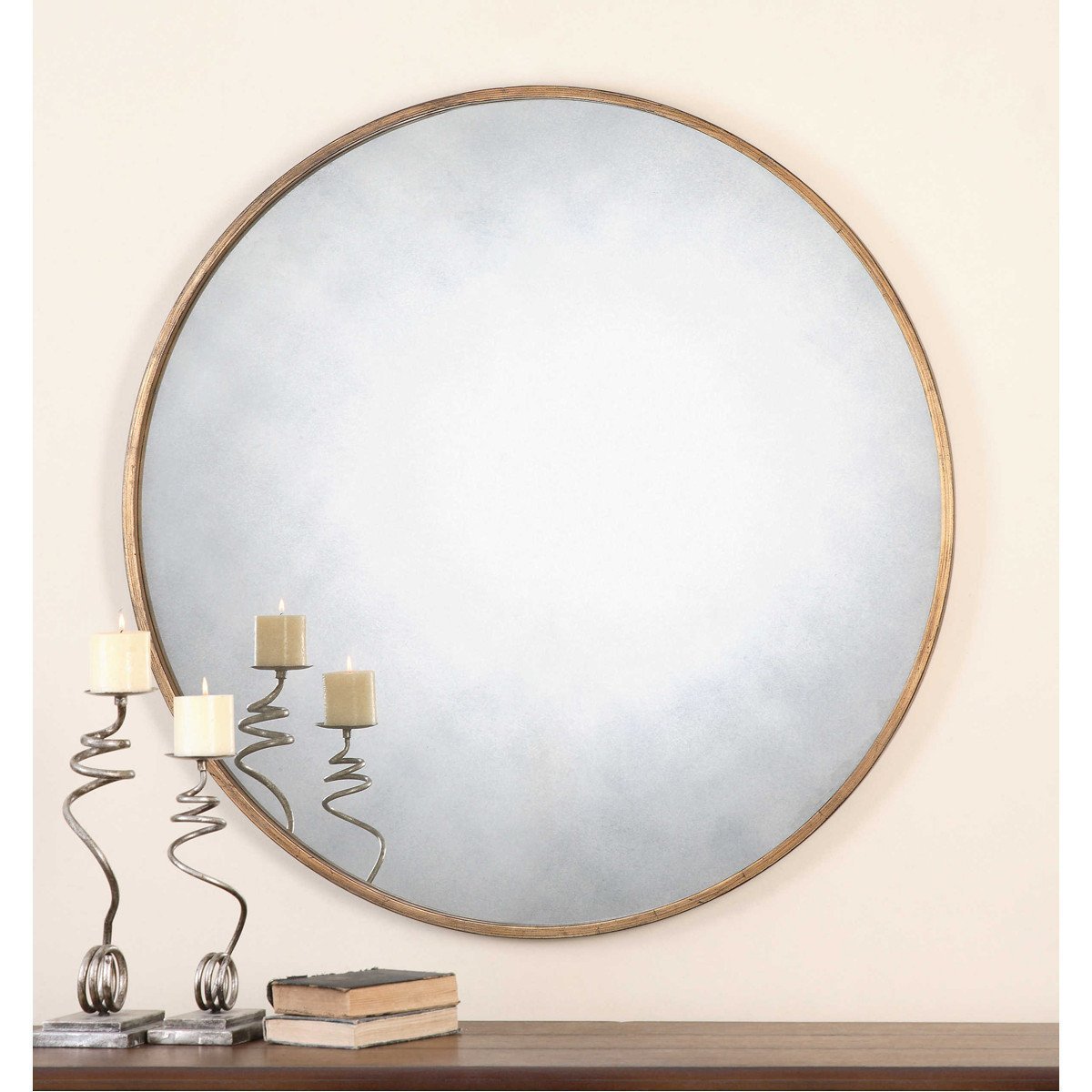 Uttermost Junius Round Gold Mirror