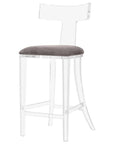 Interlude Home Tristan Klismos Bar Stool - Grey Velvet